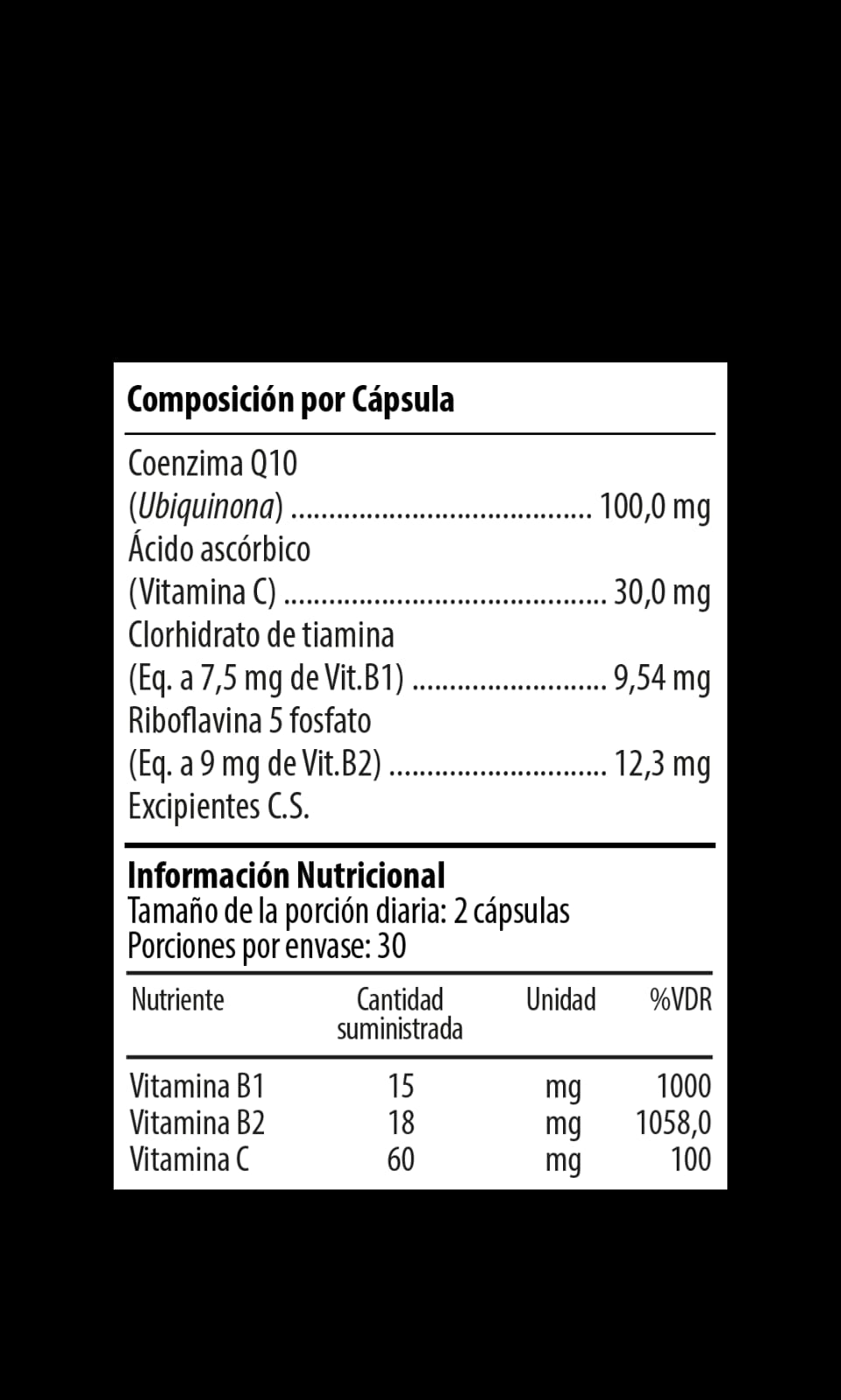 SUPLEMENTOS Energía y Vitalidad Celular
