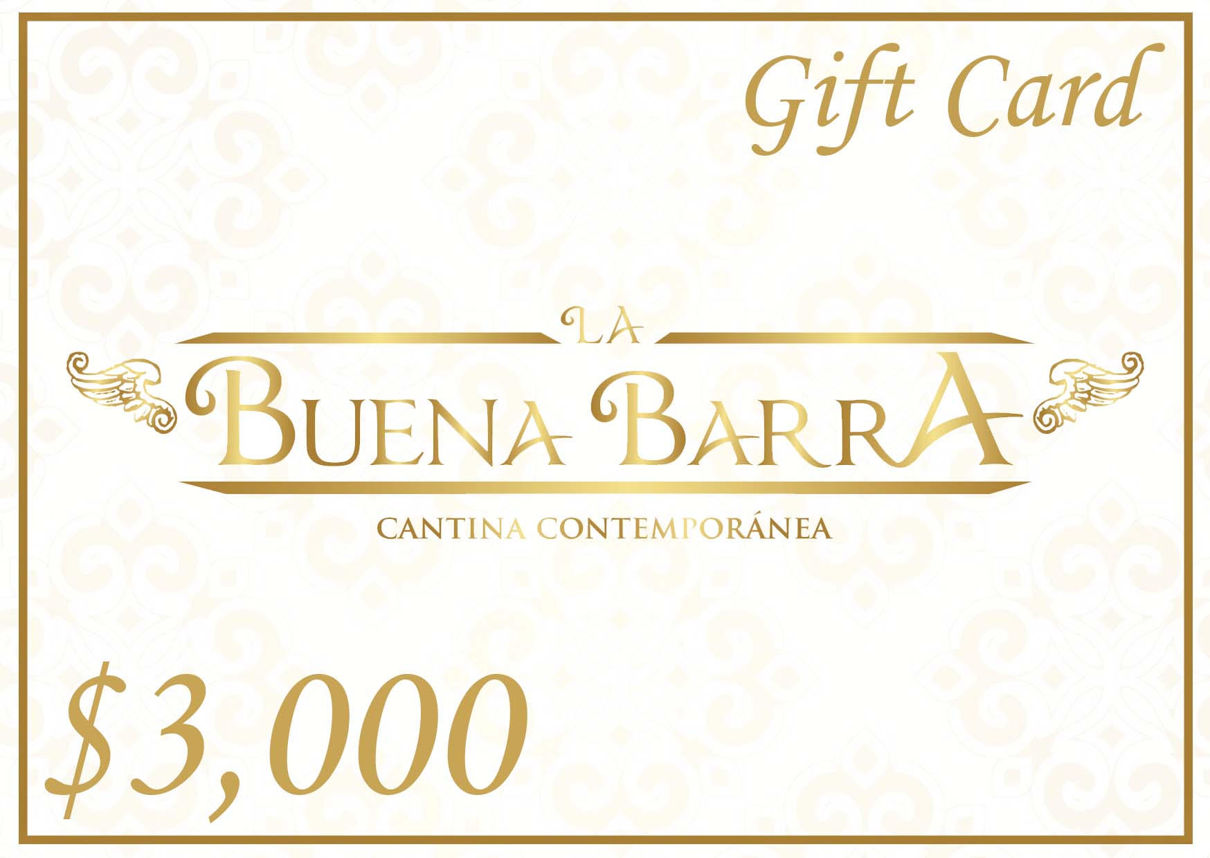 Gift Card Electrónico para consumo en La Buena Barra por $ 3,000 pesos