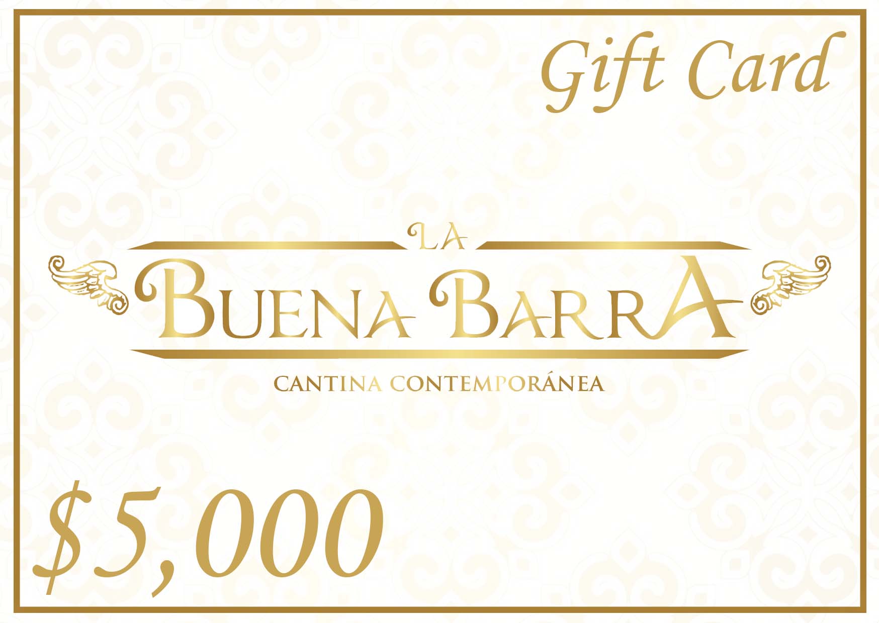 Gift Card Electrónico para consumo en La Buena Barra por $ 5,000 pesos