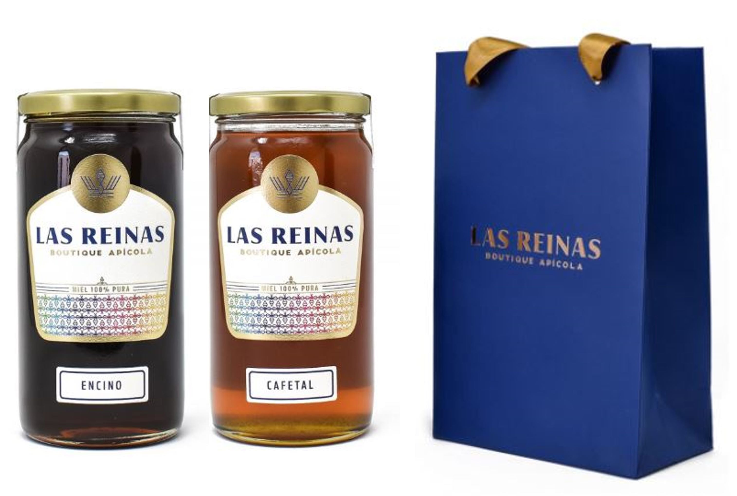 1 Kit de 2 Mieles de 330 gr. (Encino y Cafetal) + bolsa de regalo